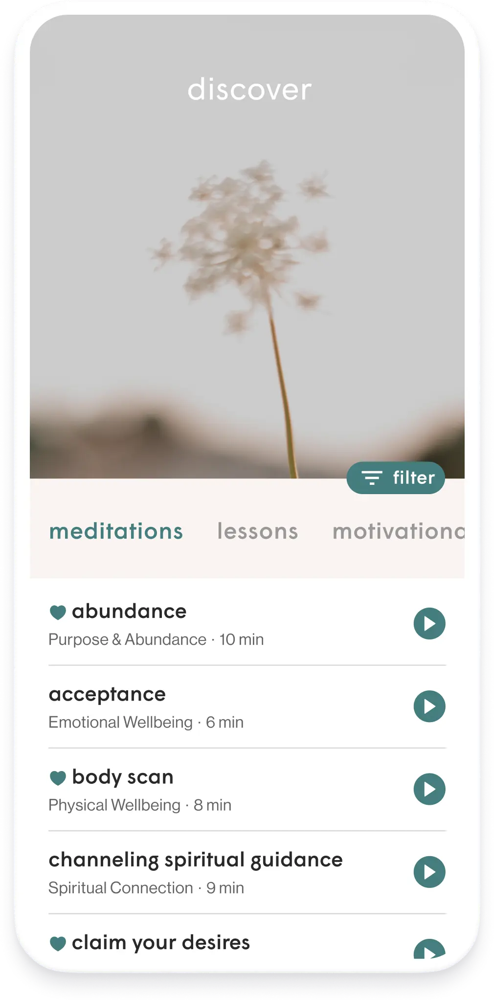 Gabby coaching app discover screen